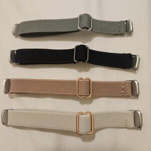 Stylish Fitbit Band Set - Black, Gray, Beige, Cream